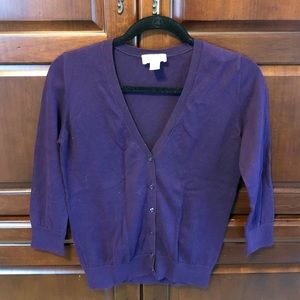 Loft Purple Cardigan
